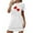 White, variant on WREESH Nightgowns for Women Sleep Shirts Plus Size Short Sleeves Heart Print Night Shirts Soft Sleepwear Black