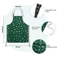 thumbnail image 7 of Green Christmas Snowflake Pattern Kids Aprons for Girls and Boys,Adjustable Neck Strap Toddler Aprons for Kids Cooking Baking, 7 of 7