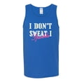 thumbnail image 2 of Wild Bobby, I Don't Sweat I Sparkle Glitter Fitness Print, Gym/Workout, Men Graphic Tank Top, Royal, Medium, 2 of 4