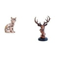 thumbnail image 1 of Figura De Gato Y Ciervo, Escultura Decorativa, Arte Artesanal, Estatua De Resina Para Chimenea, Mesita De Noche, Escritorio, Decoración Del Hogar., 1 of 8