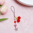 thumbnail image 6 of Cherry Beaded Keychain Fruit Pendant Keyring Stylish Phone Charm Bag Accessory, 6 of 15