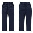 thumbnail image 5 of MUXiin 3 Pack Boys' Stretch School Jogger Pants Pull-On Twill Uniform Pants Stretch Chino Fabric with Elastic Waist for Kids,170/xxxxl,Navy 3PCS, 5 of 9