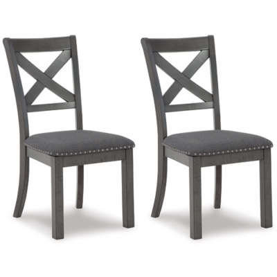 Signature Design By Ashley - - Signature Design By Ashley Ralene Rake Back 19" Dining Room Chair 2 Count, Medium Brown