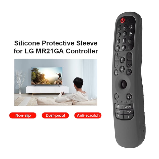 Funda antideslizante para mando a distancia de Smart TV para LG MR21GA/MR21GC (gris oscuro)