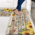 thumbnail image 2 of Sunflower Kitchen Rugs Set of 2 Farmhouse Kitchen Mats for Floor Anti Fatigue Mats for Kitchen Floor, Butterfly Floral Kitchen Rugs Non Slip Washable Kitchen Floor Mats, 18''''x 30''''+18''''x 48'''', 2 of 6