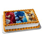 Sonic the Hedgehog Knuckles and Tails Edible Cake Topper Image ABPID56252- 1/4 Sheet