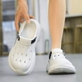 thumbnail image 3 of Pandaie Men Orthopedic Clogs Arch Support Garden Shoes Comfortable Slip on Closed Sandals Adjustable Strap Summer Slippers White,9.5, 3 of 7
