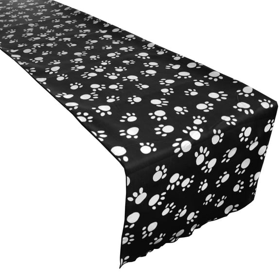 Cotton Print Table Runner Animal Paw Print