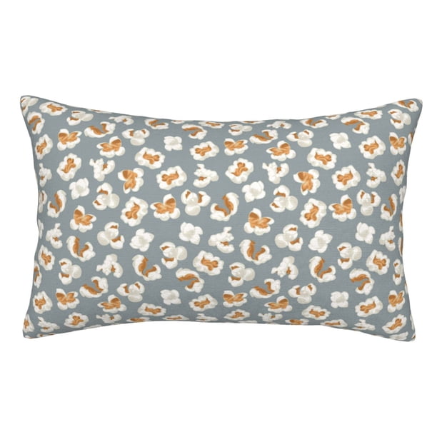 Fotbe White Popcorn Funda de Almohada Decorativa Estilo Occidental, Lujo en Algodón, Fundas para Almohadas King, Cojín Estampado para Decoración del Hogar-16"x24"