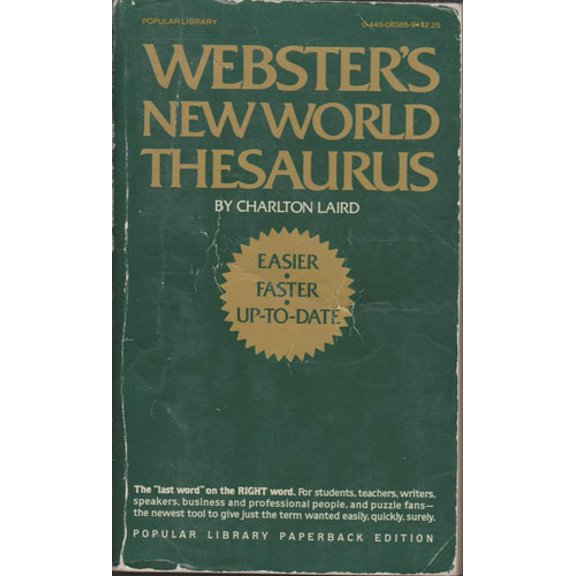 Pre-Owned Websters New World Thesaurus, 9780445083851, 0445083859, Paperback,