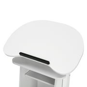 Mobile Desk Height Adjustable Computer Cart Work Station Rolling Presentation Cart Mobile Presentation Stand White