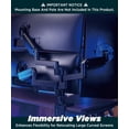 thumbnail image 3 of ULTRARM Heavy Duty Extension Arm [Accessory Only - Requires MA20P-S Single Monitor Arm for Use] Dual 49" Vertical Stacked Monitor Mount Height Adjustable - 100x100 VESA Mount, Black, MA20P-A, 3 of 8