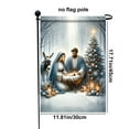 thumbnail image 3 of Zawou Christmas Garden Flag with Jesus Nativity Scene, Holiday Outdoor Courtyard Decoration with Seasonal Atmosphere, 3 of 7