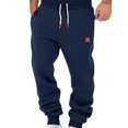 thumbnail image 3 of GrmtClth Joggers for Men Casual Loose Fit Drawstring Sweatpants Casual Workout Athletic Running Pants with Pockets Navy 3XL, 3 of 6