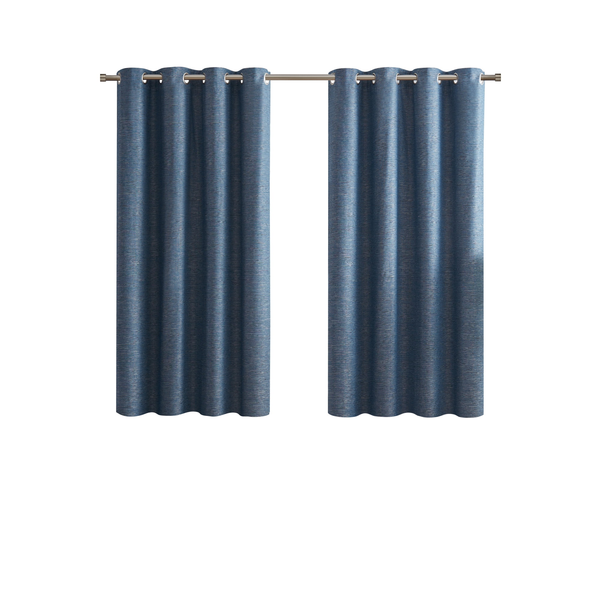 Eclipse Auden Traditional Blue Grommet Blackout Single Curtain Panel, 52" x 63"
