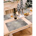 thumbnail image 5 of Christmas Placemats Set of 4 Snowflake Christmas Placemats for Dining Table Grey Snow Table Mat Winter Holiday Home Party Kitchen Table Decorations, 5 of 6