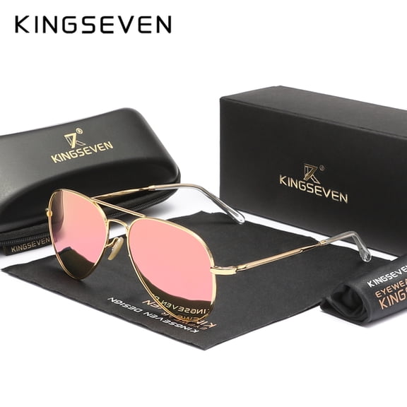 KINGSEVEN Stylish Sports Pilot Sunglasses Classic Alloy Frame Eyewear