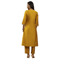 thumbnail image 2 of Biba Rangriti Ensemble de Tenue Ethnique Indienne pour Femmes (Kasheeda Révisé 22286), Moutarde, Taille 38, 2 of 5