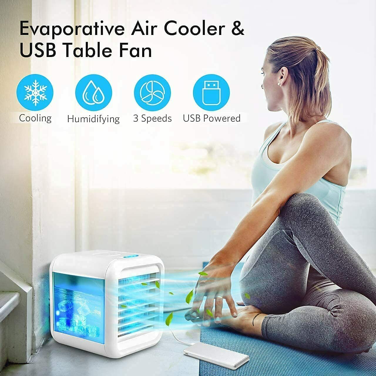 ALING Portable Air Conditioner Fan Personal Cooler With Icebox Usb 3