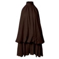 thumbnail image 5 of Dresses for Women Chiffon Halter Wedding Guest Dresses Ruffle Summer Mini Dress Formal Dresses for Women Color Brown Size XS, 5 of 6