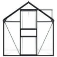 thumbnail image 4 of vidaXL Greenhouse Anthracite and transparent Aluminum, Polycarbonate Large, 4 of 7