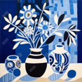 thumbnail image 3 of Blue vases - 24"x24" canvas - Print on demand, 3 of 5