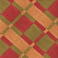 thumbnail image 1 of Ahgly Company Machine Washable Indoor Square Transitional Red Area Rugs, 5' Square, 1 of 7