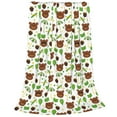 thumbnail image 2 of Honeii Cute Bear Print Fleece Blanket - Throw Blanket for Bed, Sofa, Couch, Camping, and Travel , Microplush Ultra Soft Warm Blanket-60"x50", 2 of 7