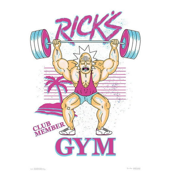 Rick And Morty - Rick's Gym Wall Poster, 22.375" x 34"