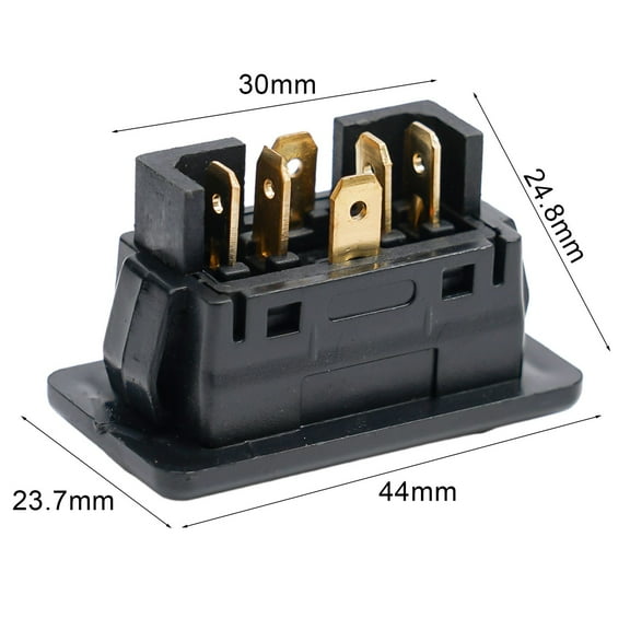 Car Electric Power Switch Button 6-Pin Car Glass Lifter Switch 12/24V 10A On/Off Universal Auto Power Window Switch Accessories Fangkenuo