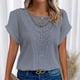thumbnail image 1 of MKLEKYY Playeras Mujer Casual Camisetas Casuales De Moda Para Mujer, Camisetas De Cuello Redondo, Camisetas Holgadas Casuales De Manga Corta De Verano Talla S, 1 of 3