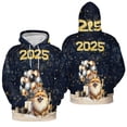thumbnail image 3 of Happy New Year Pomeranian Welcome 2025 Balloon Firework Party All Over Print 3D Hoodie Unisex Merch Hoodies Pom Dog Lover Gifts - 01014, 3 of 6