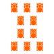 thumbnail image 2 of Cateissary 1 Juego de calcomanías de pared, decoración de escena colorida para el hogar, adornos de fondo simples, pegatinas de puntos para interiores naranja amarillo 210*297mm 10piezas Cateissary CBP337273, 2 of 4