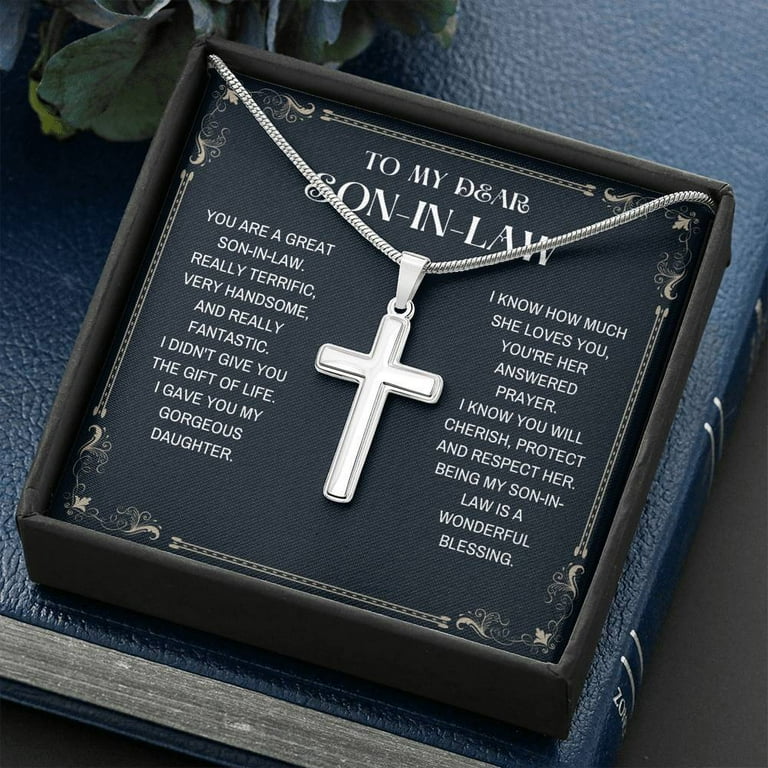 Son in Law Artisan Cross Necklace Wedding Birthday Gift Walmart