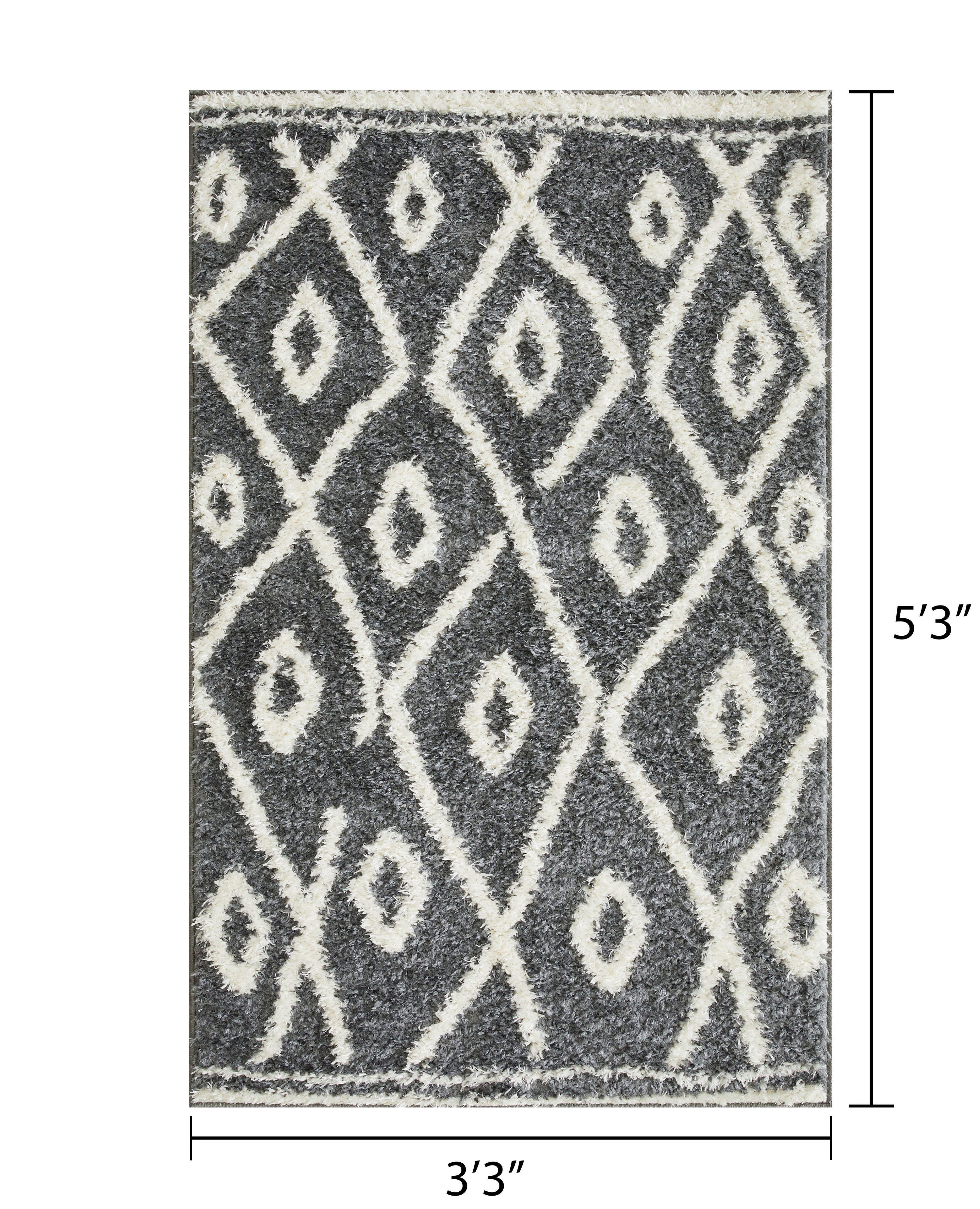 Loomaknoti Vemoa Avonako 3' x 5' Blue Geometric Indoor Polypropylene Accent Rug