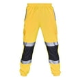 thumbnail image 3 of ZHaobin New Men'S Safety Work Clothes Casual Pants Road Work High Reflective Strips Pants High Visibility Overalls Joggers Workwear (Black,L), 3 of 6