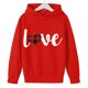 thumbnail image 4 of Sudadera con capucha y estampado de corazón de San Valentín, sudadera de manga larga para niños y niñas, chaqueta para niñas de talla mediana y grande., 4 of 7