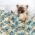 thumbnail image 3 of Disketp Vintage Blue Flowers Dog Blanket/Bed Cover for Dogs and Cats,Puppy Essentials-Large, 3 of 8
