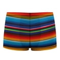 thumbnail image 2 of Mexican Serape Men's Mesh Boxer Briefs Cooling Breathable Sports Underwear Vertical Fly, 2 of 5