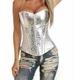 thumbnail image 5 of Top de tirantes estilo corsé sexy para mujer, tops cortos góticos, corsés con cremallera, bustiers., 5 of 5