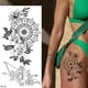thumbnail image 2 of 20 Hojas Grandes Realistas Rosa Peonía Flor Tatuaje Temporal Adultos Mujeres Impermeable Negro Tatuaje Etiqueta 3d Flor Señora Hombro Tatuajes Temporal Hoja DIY Sexy Brazo Tatuaje Estilo Aleatorio, 2 of 5
