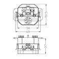 thumbnail image 5 of Toma de corriente empotrada de fácil instalación, puerto USB dual de uso universal para cocinas y oficinas, protección contra sobrecargas y cortocircuitos, bronce fosforado de alta precisión (paquete, 5 of 5
