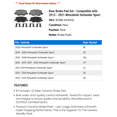 thumbnail image 2 of Rear Brake Pad Set - Compatible with 2013 - 2021 Mitsubishi Outlander Sport 2014 2015 2016 2017 2018 2019 2020, 2 of 2