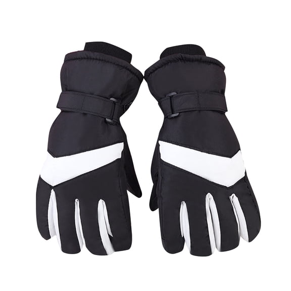Yanyanz Gloves Mittens, Winter Gloves Outdoor Adult Men Women Skating Snowboarding Windproof Warm Solid Ski Gloves, Gloves Silver One Size