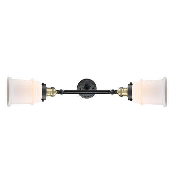 Innovations 208L-BAB-G181-LED Canton 2 Light Bath Vanity Light part of the Franklin Restoration Collection, Black Antique Brass