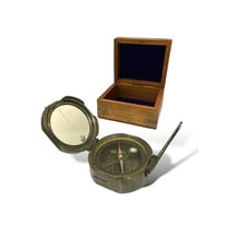 Brunton Compass 3" with Wood Box, Black, 1 Count