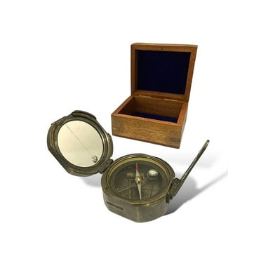 Brunton Compass 3" with Wood Box, Black, 1 Count
