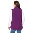 thumbnail image 2 of Woman Within Plus Size Zip-Front Microfleece Vest Long Fleece Vest, 2 of 6