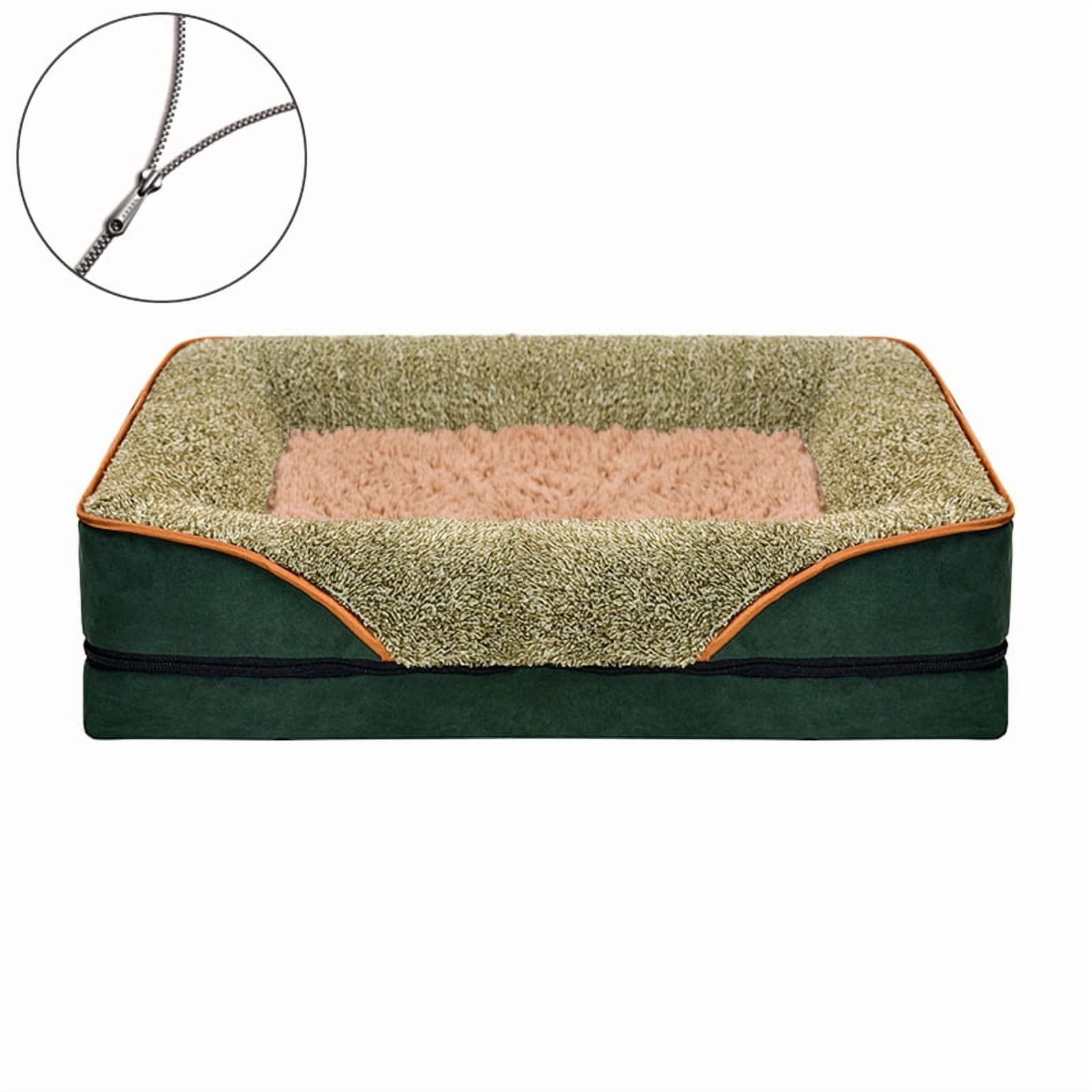 Orthopedic Dog Sofa Bed, Removable Washable Cover, Non-Slip Bottom, Waterproof Pet Couch for Small/Medium/Large Dogs, dark gray,Size:S-XL