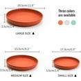 thumbnail image 5 of Plastic Plant Saucer Drip Trays - Set of 3 (6.8" & 9.2" & 11.5") Emerald Green Plant Pot Saucers Plate - Round Flowerpot Drip Tray for Indoor & Outdoor Potted Plants, 5 of 7